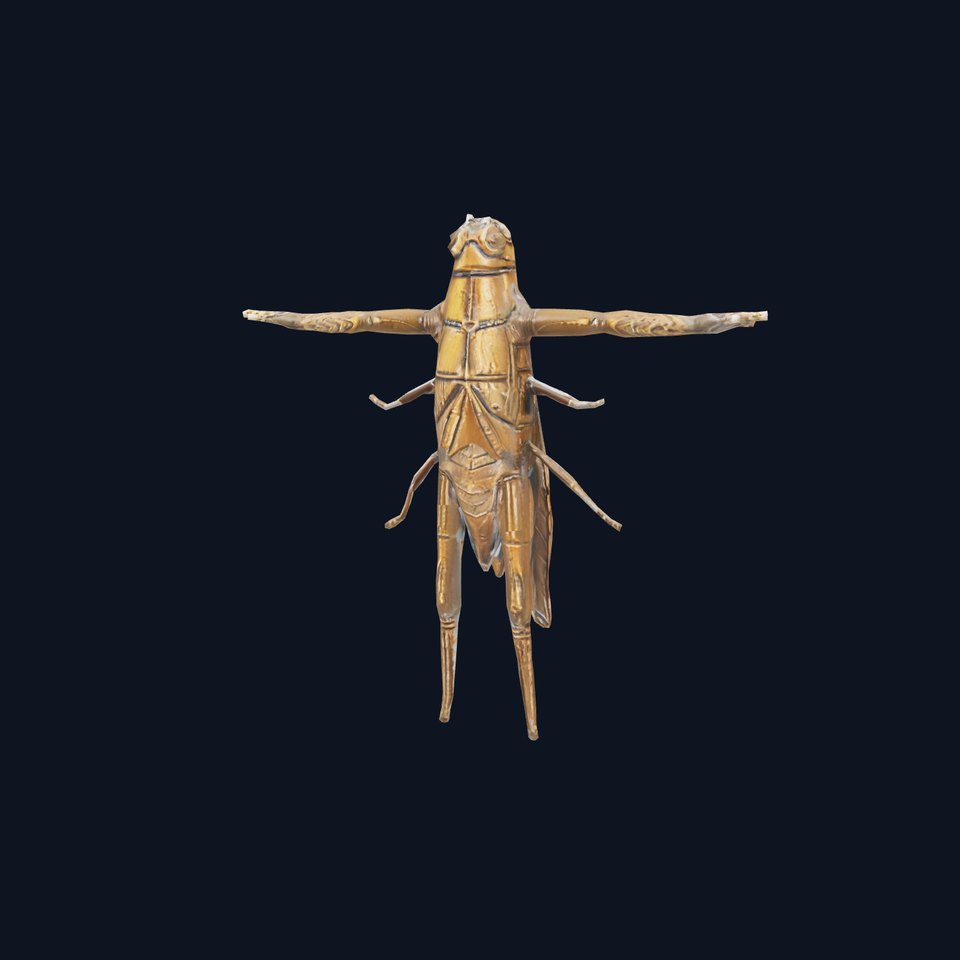 Bronze Insectoid Sculpture model pack